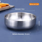 Double wall stainless steel bowl holding rice and vegetables