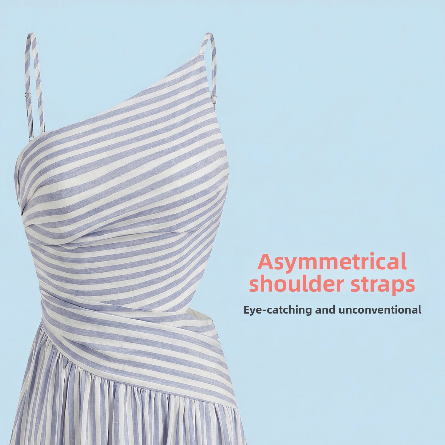 Shoulder Design Waist-Exposing Dress