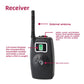 Receiver with antenna, numbered screen and speaker