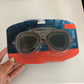 Full view aviator swim goggles shown with the included protective case