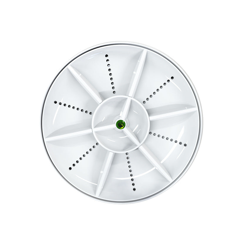 White round vortex dishwasher disc with a green gem at the center, option photo for Gem Green