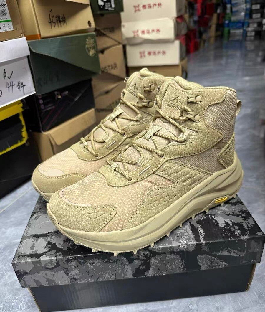 Men's mid-top hiking boot shown from the side profile