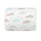 Detail close up on the cover finish and stitching of the baby nursing pillow