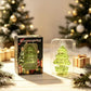 Translucent green Christmas tree jelly squishy squeeze toy with gift box