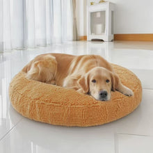 Chenille Round Pet Bed with Washable Cover