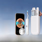 Snow mountain white Bebird visual ear cleaner wand with magnetic case and live phone app view