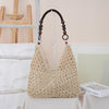 Woven Straw Shoulder Bag - Off White