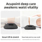 Electric lumbar massage pillow shown with its button control panel and mode buttons