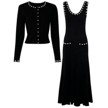 Elegant Knitted Women's Top And Dress Set Women's Sets