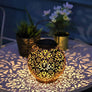 Solar Garden Projection Lantern Iron Outdoor Light Patio Balcony