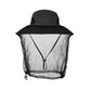 Nylon boonie sun hat with a fine mesh insect net, angled view