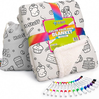 DIY Childrens Drawing Lambswool Blanket