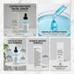 Copper Peptides facial serum collage with a pipette over blue serum, ingredient panels and a 30 ml bottle