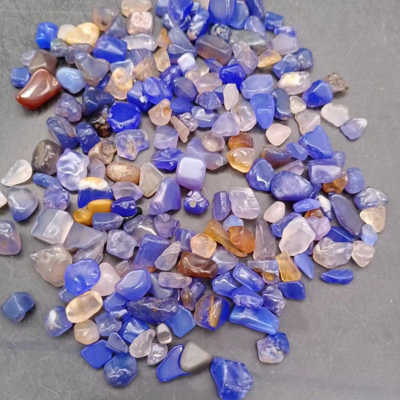 Crescent shaped agate stones polished for craft and vase decoration