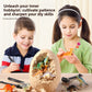 Excavation dig kit with a plaster egg, dust mask and knowledge cards