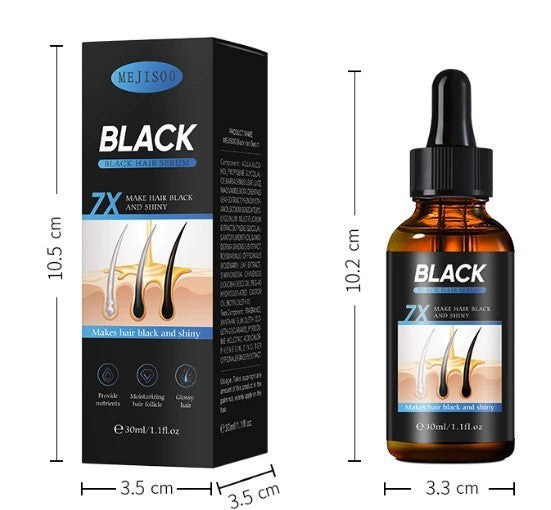 Hair growth essence serum bottle held in hand showing its scale