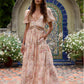 Women's Pearl Detail High Slit Evening Dress | soft lighting studio shot