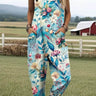 M | US 8 / EU 38 / Aqua Blue Floral Print