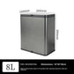 8 L Gunmetal Gray trash can with 160 by 260 by 300 mm dimensions, flip-top and sliding lid