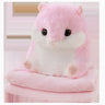 No seeds Pink Hamster / 40cm pillow with hand in 1�1.7 m blanket