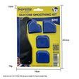 New Blue 4pcs Black Hook Cardboard
