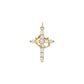 Angled hero shot of the zircon cross pendant necklace