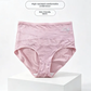 High waisted seamless shaping brief with crossed sheer mesh front panels