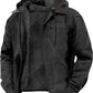 Black option, size 4XL: hooded zip jacket with black fleece lining and drawstring hood