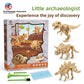 Plaster egg dig out toy revealing a painted dinosaur skeleton inside