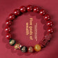 Cinnabar Five-Way Wealth God Bracelet