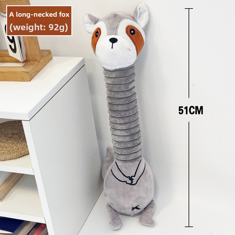 Textured plush pet toy with a built in squeaker, shown on a white studio background