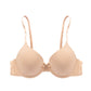 Nude push-up molded cup bra with underwire and adjustable straps, size 85E