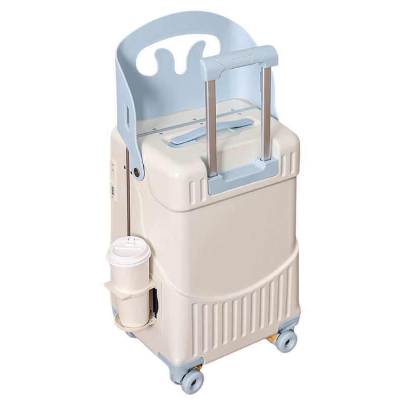 Children's foldable front-opening swivel suitcase
