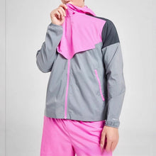 Breathable Color Block Sports Jacket and Shorts Set