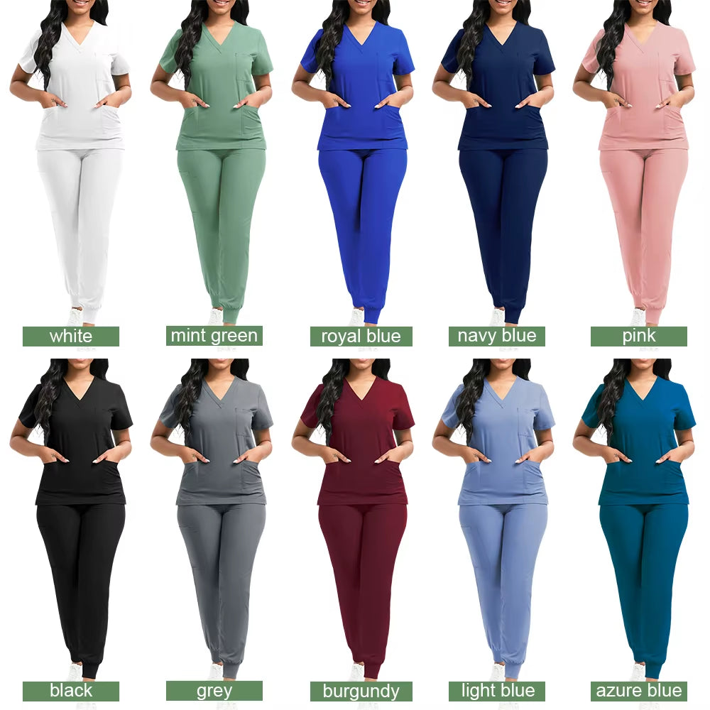 Scrubs Women Beauty SPA Uniform Pet Clinic Store Veterinary Dentistry Work Clothes Set High-Quality Medical Nurse Uniform Unisex
