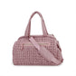 Quilted Embroidery Insulated Mother Baby Bag | soft lighting studio shot