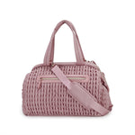 Quilted Embroidery Insulated Mother Baby Bag | soft lighting studio shot