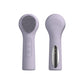 Four color options of the silicone facial cleansing brush lined up on a light background