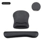 Memory foam wrist rest mouse pad with a hand resting on the cushion