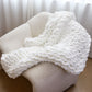 Thick Handwoven Chenille Knitted Throw Blanket for Sofa Bed