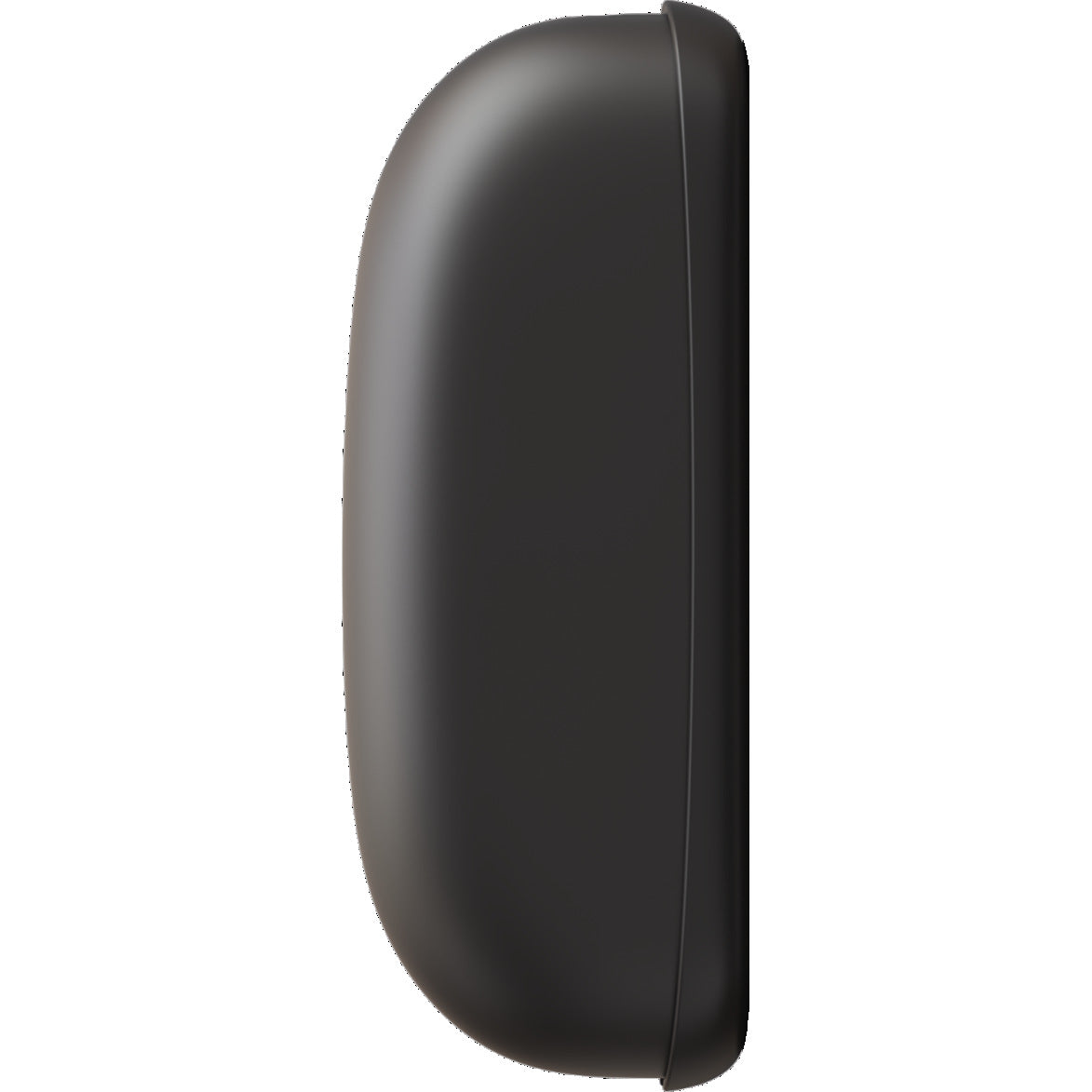 Black single hand warmer unit shown from the side, Pair or Single Black option photo