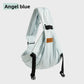 Off white one shoulder mesh baby sling folded small with its strap and buckle