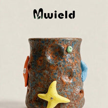 Handmade Ceramic Climbing Hold Mug with Speckled Glaze, 280 ml