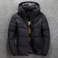 Black men's quilted hooded puffer jacket, variant photo for size XXXL