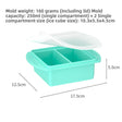 2 rows Small Ice Tray Cold Smoke Green