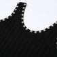 Knitted sleeveless dress shown on the figure for fit reference