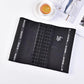 Flat lay of the black waist trainer belt, mesh band with ventilation holes and a front hook closure