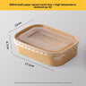Kraft paper lunch box with lid 500ml / 10 pack