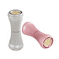 White and pink nubbed foot rollers together, colours not offered in this listing
