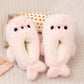 Cute Seal Plush Slippers Indoor Non-Slip Home Warm